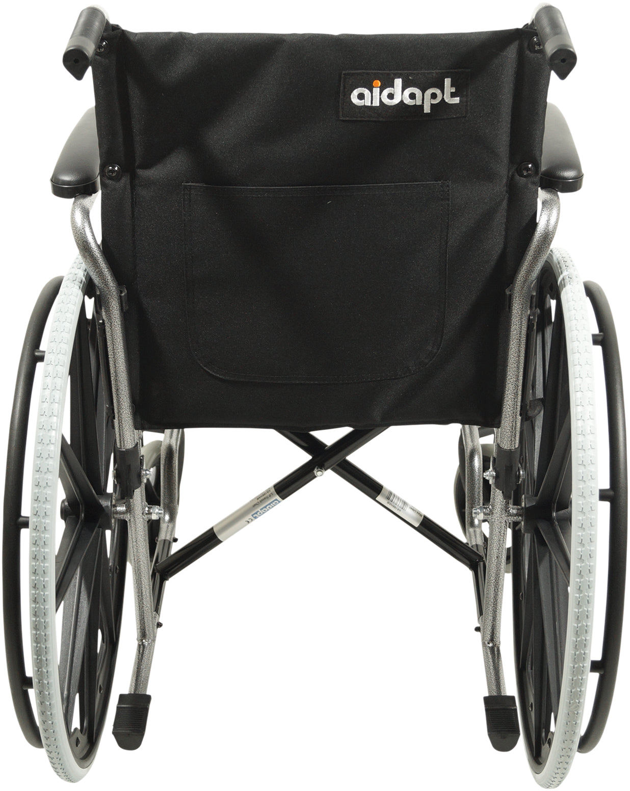 Aidapt Self Propelled Steel Transit Chair VA166 Black Blue Red Hammered
