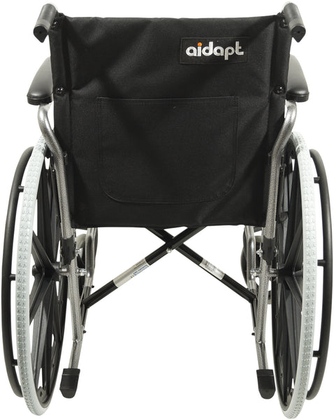 Aidapt Self Propelled Steel Transit Chair VA166 Black Blue Red Hammered
