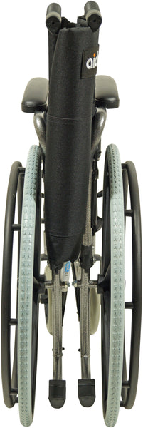 Aidapt Self Propelled Steel Transit Chair VA166 Black Blue Red Hammered