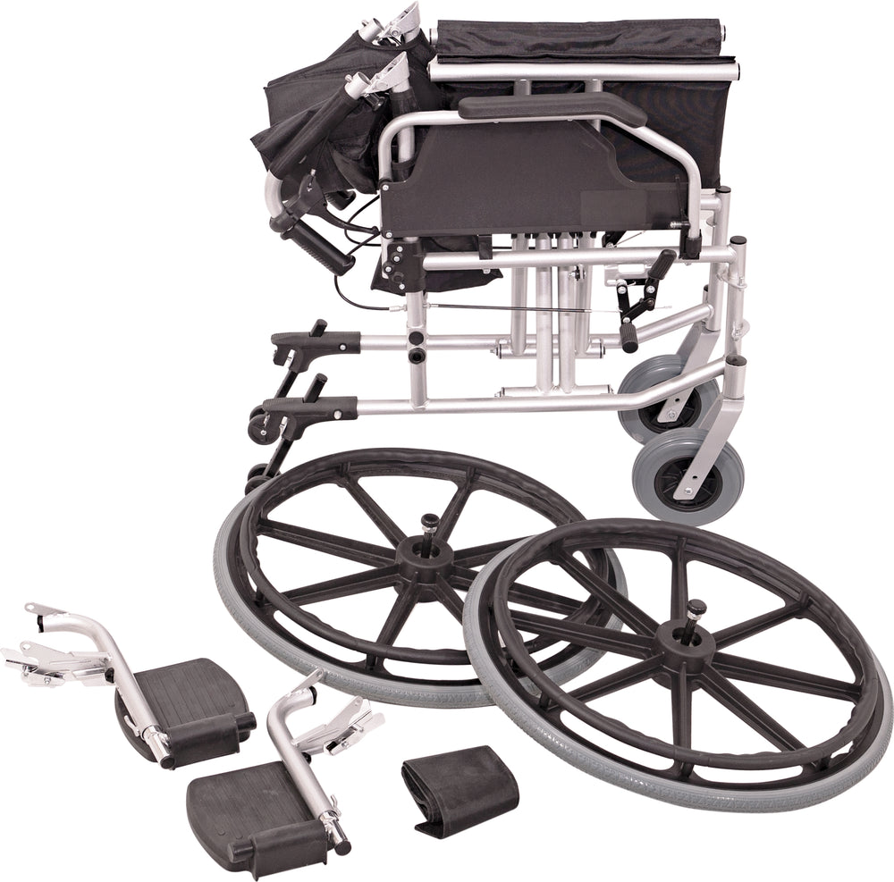 Aidapt The Consort Deluxe Self Propelled Steel Wheeled Chair VA166SILVER