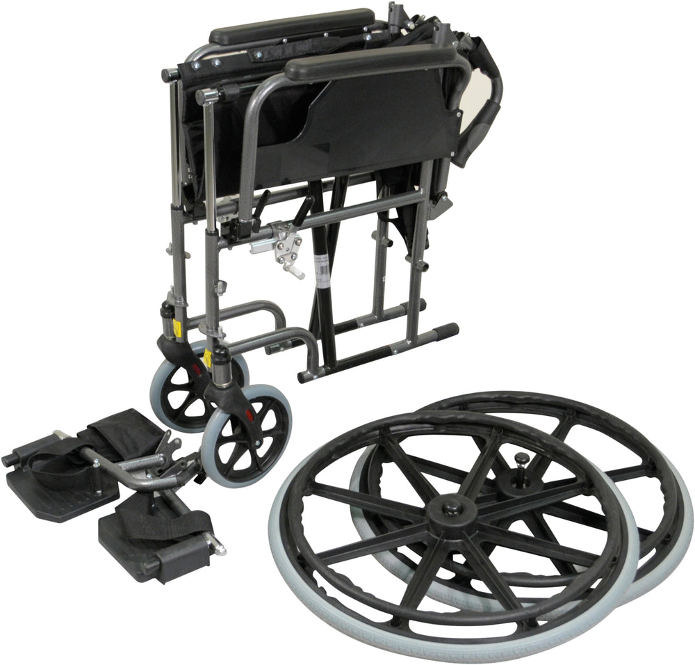 Aidapt Deluxe Self Propelled Steel Wheelchair VA167 Folding