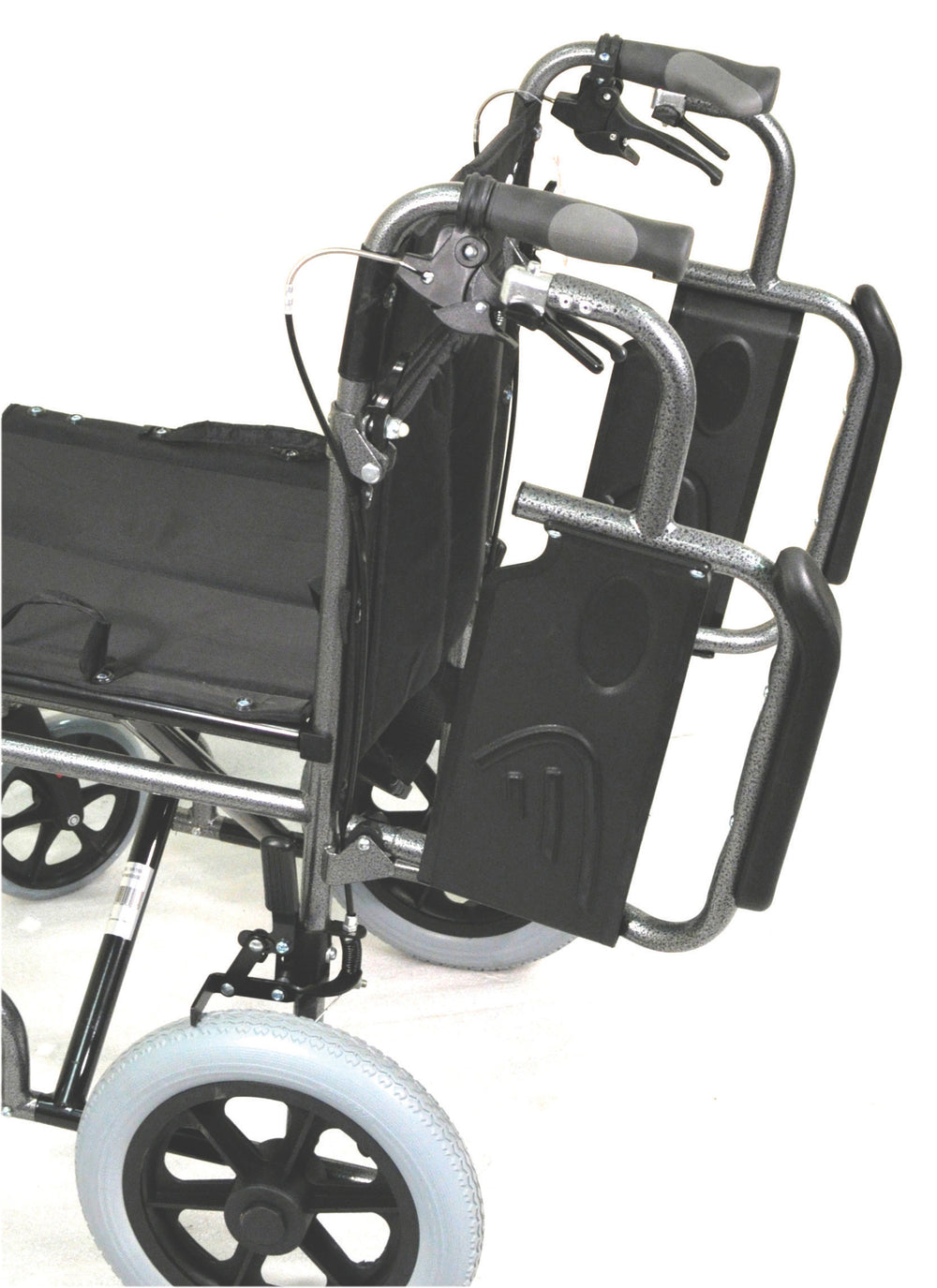 Aidapt Deluxe Attendant Propelled Steel Wheelchair VA169 and spare 12" castor and spare side panels