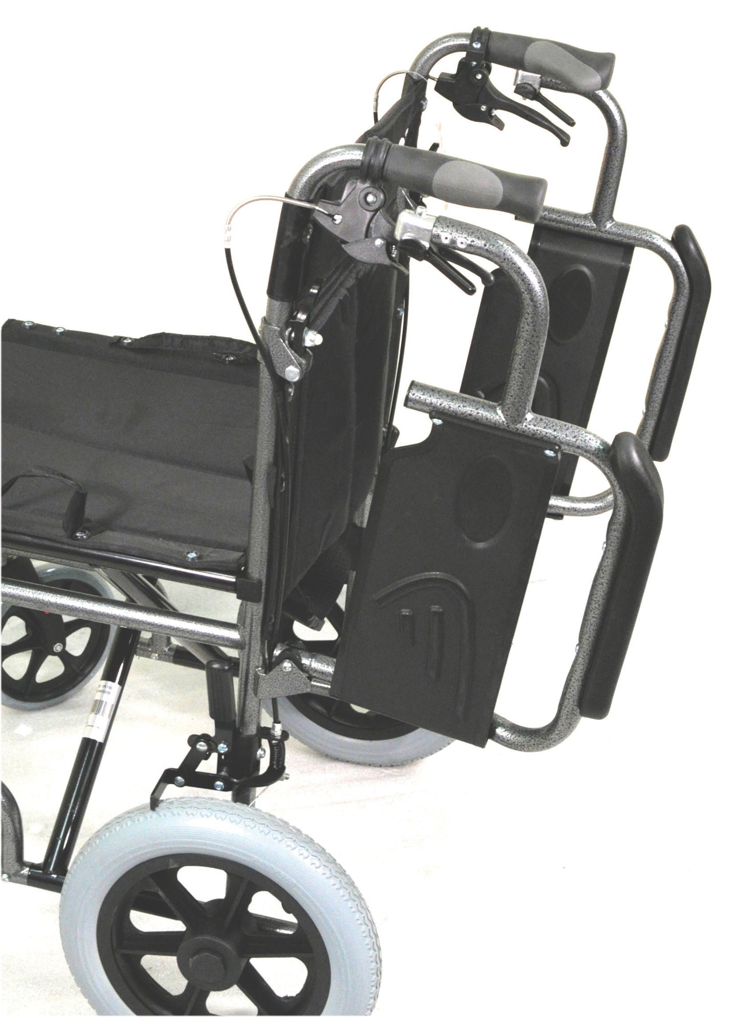 Aidapt Deluxe Attendant Propelled Steel Wheelchair VA169 and spare 12" castor and spare side panels
