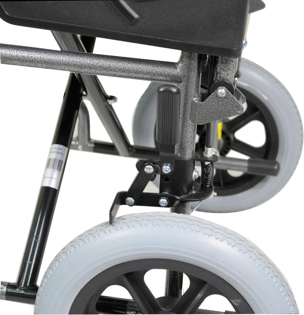 Aidapt Deluxe Attendant Propelled Steel Wheelchair VA169 and spare 12" castor and spare side panels