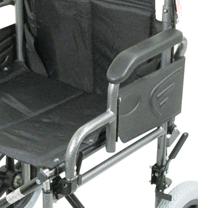 Aidapt Deluxe Attendant Propelled Steel Wheelchair VA169 and spare 12" castor and spare side panels