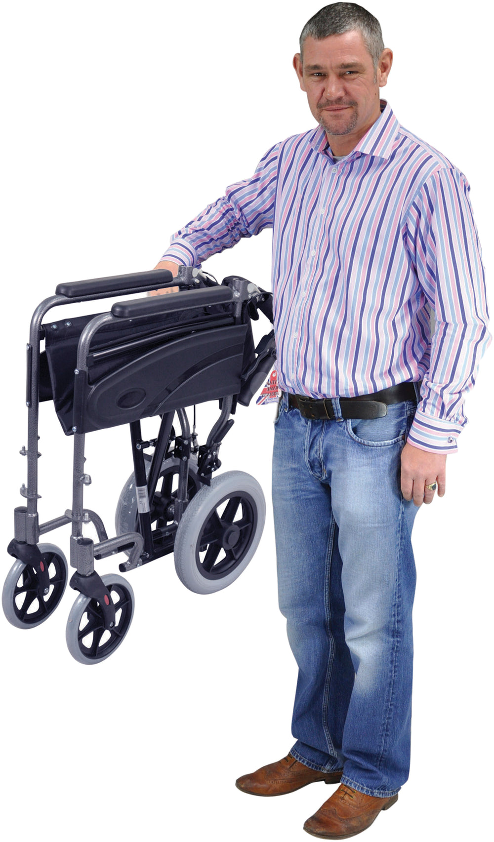 Aidapt Compact Transport Aluminium Wheelchair VA170 and replacement side panels