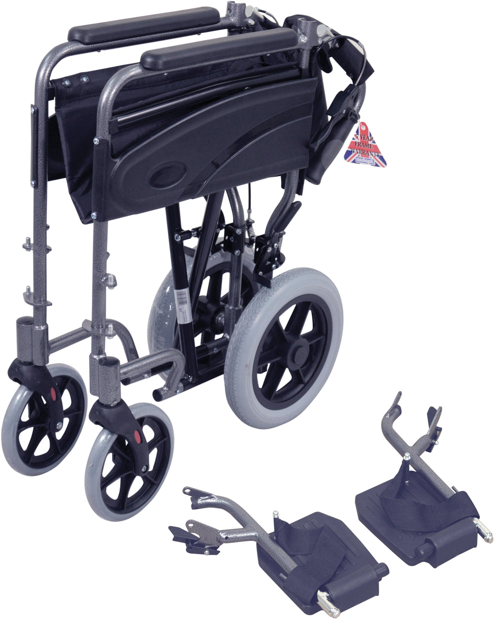 Aidapt Compact Transport Aluminium Wheelchair VA170 and replacement side panels