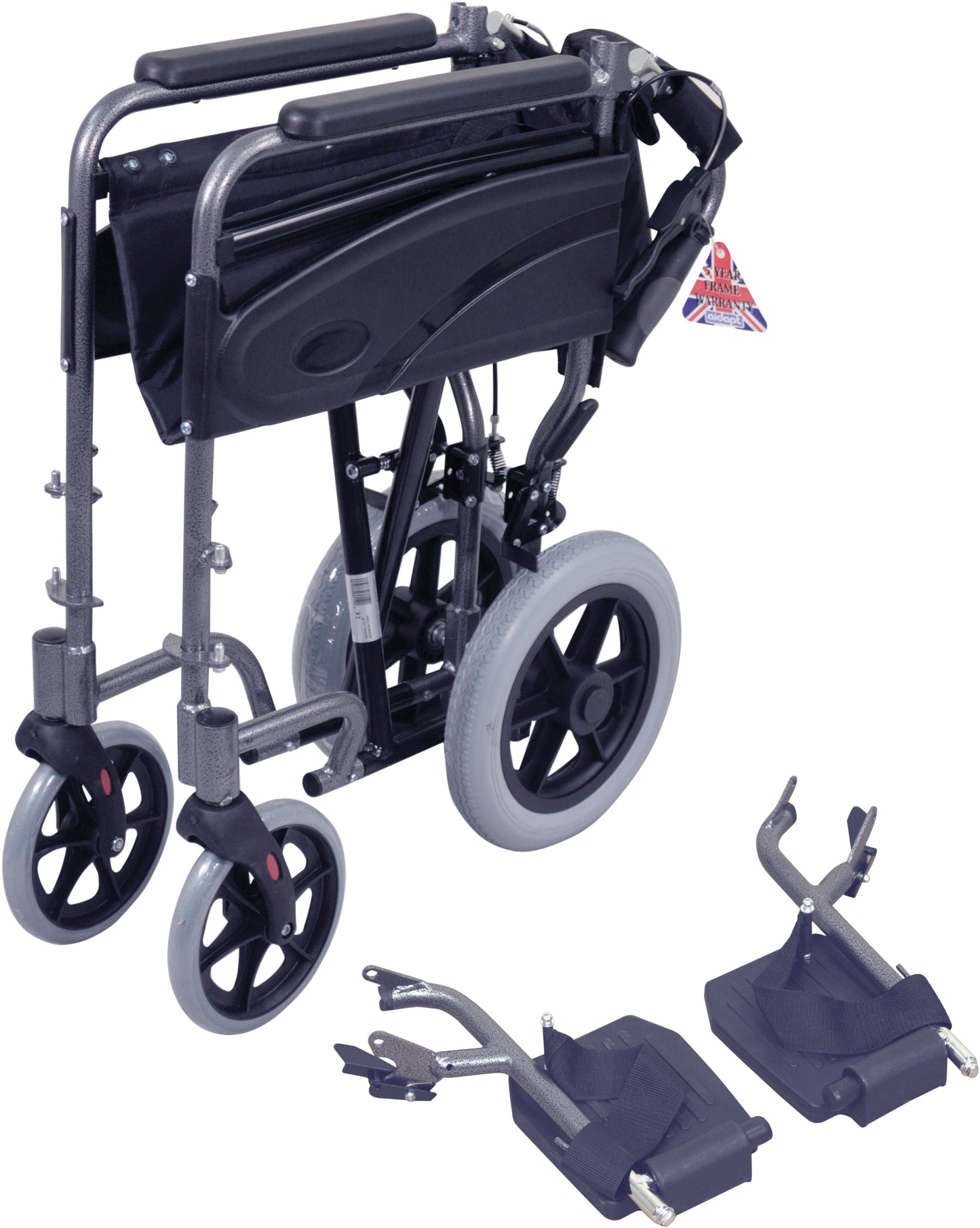 Aidapt Compact Transport Aluminium Wheelchair VA170 and replacement side panels