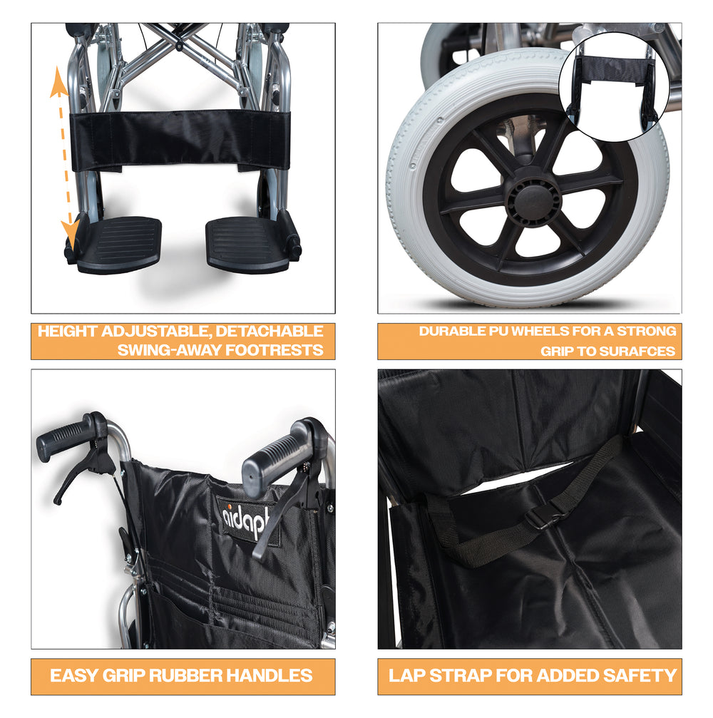 Aidapt The York Attendant Propelled Transit Chair VA173