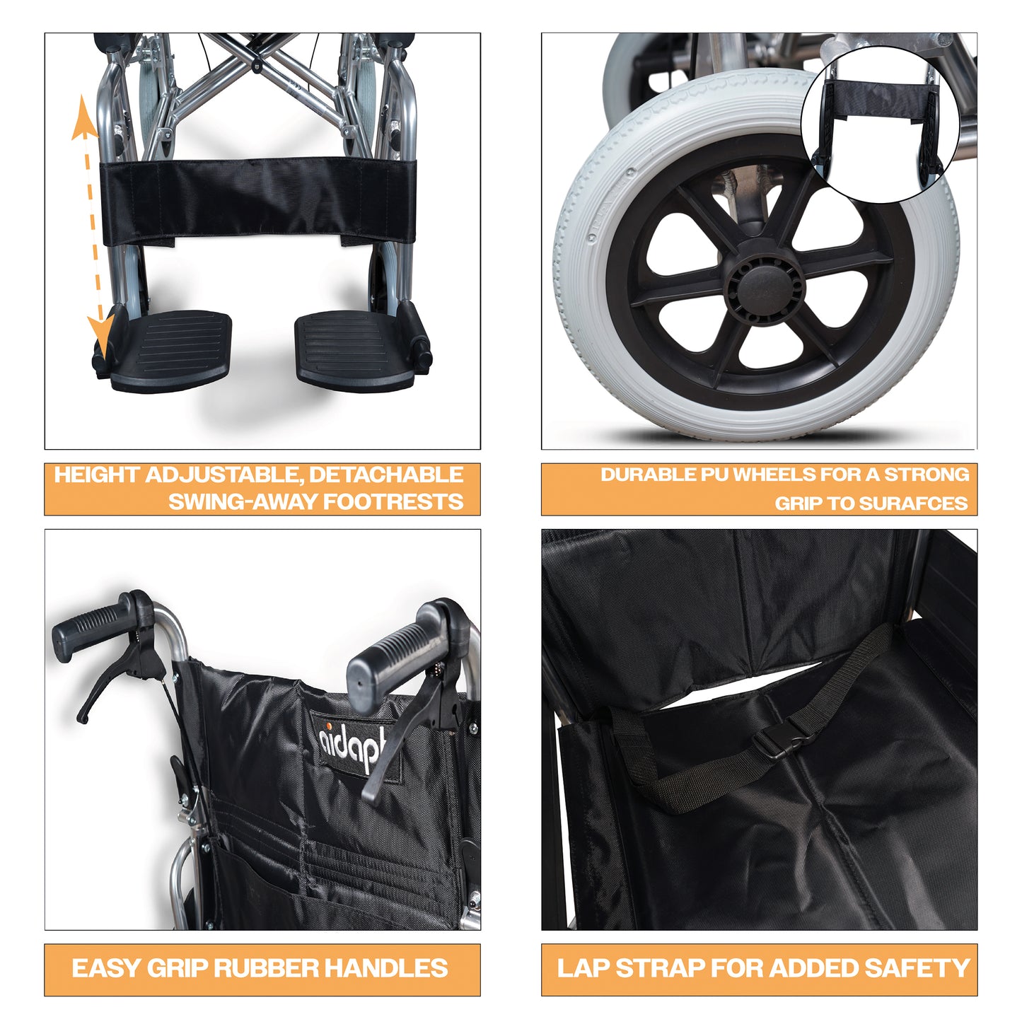 Aidapt The York Attendant Propelled Transit Chair VA173