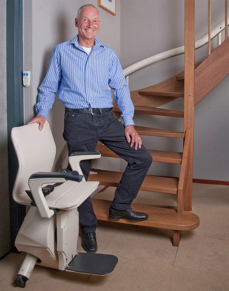 Handicare Freelift Van Gogh External Curved Reconditioned and New( Free Curve ) Stairlift