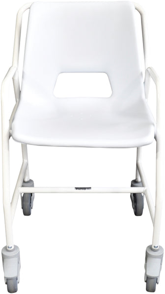 Aidapt Hythe Mobile Wheeled Shower Chair with Castors Brakes Adjustable or Fixed Product VB506 VB506A VB648 VB650