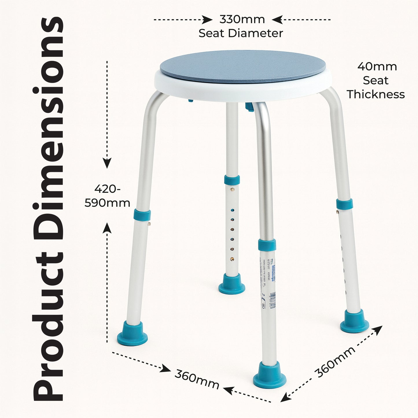 Aidapt Bath Stool with Rotating Seat VB511R