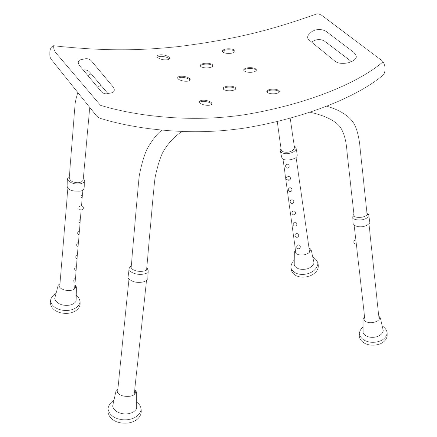 Aidapt Adjustable Shower Stool VB540B