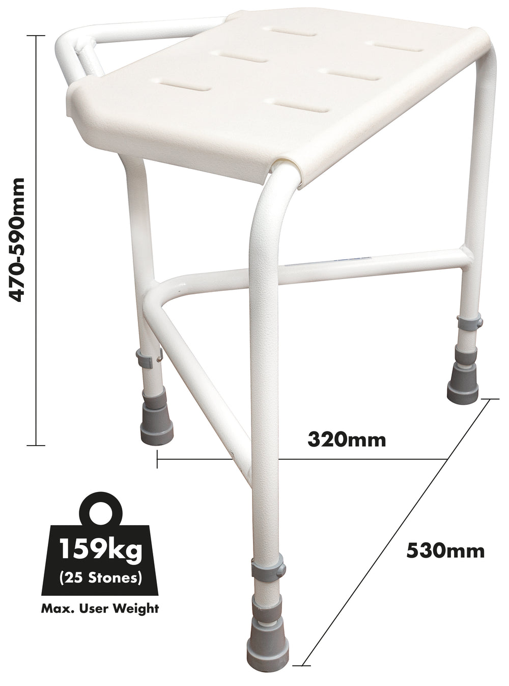 Aidapt White Pembury Replacement Plastic Shaped Corner Shower Seat Top VS258 VB636