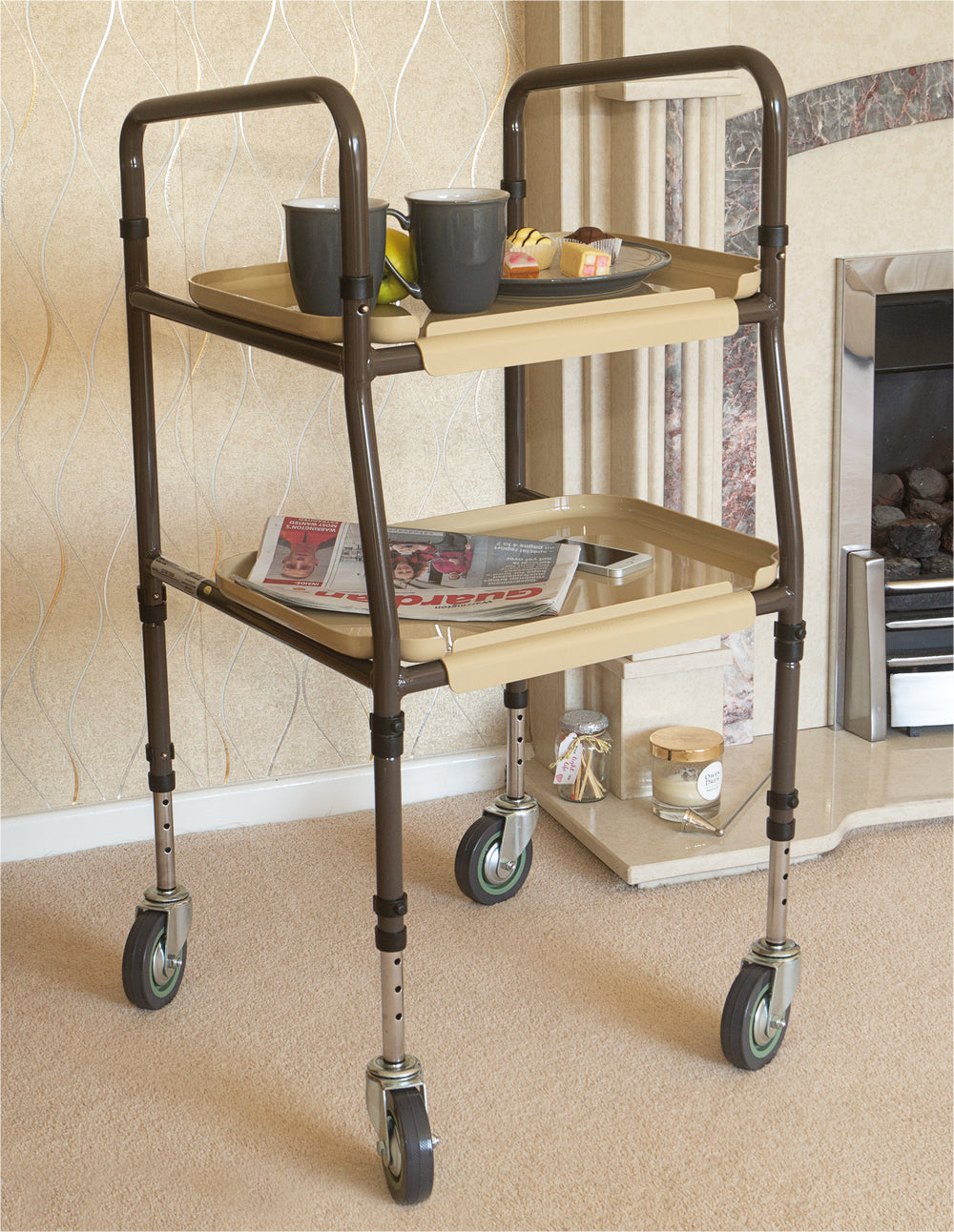 Aidapt Height Adjustable Kitchen Strolley Dining Trolley Walking Aid VG798