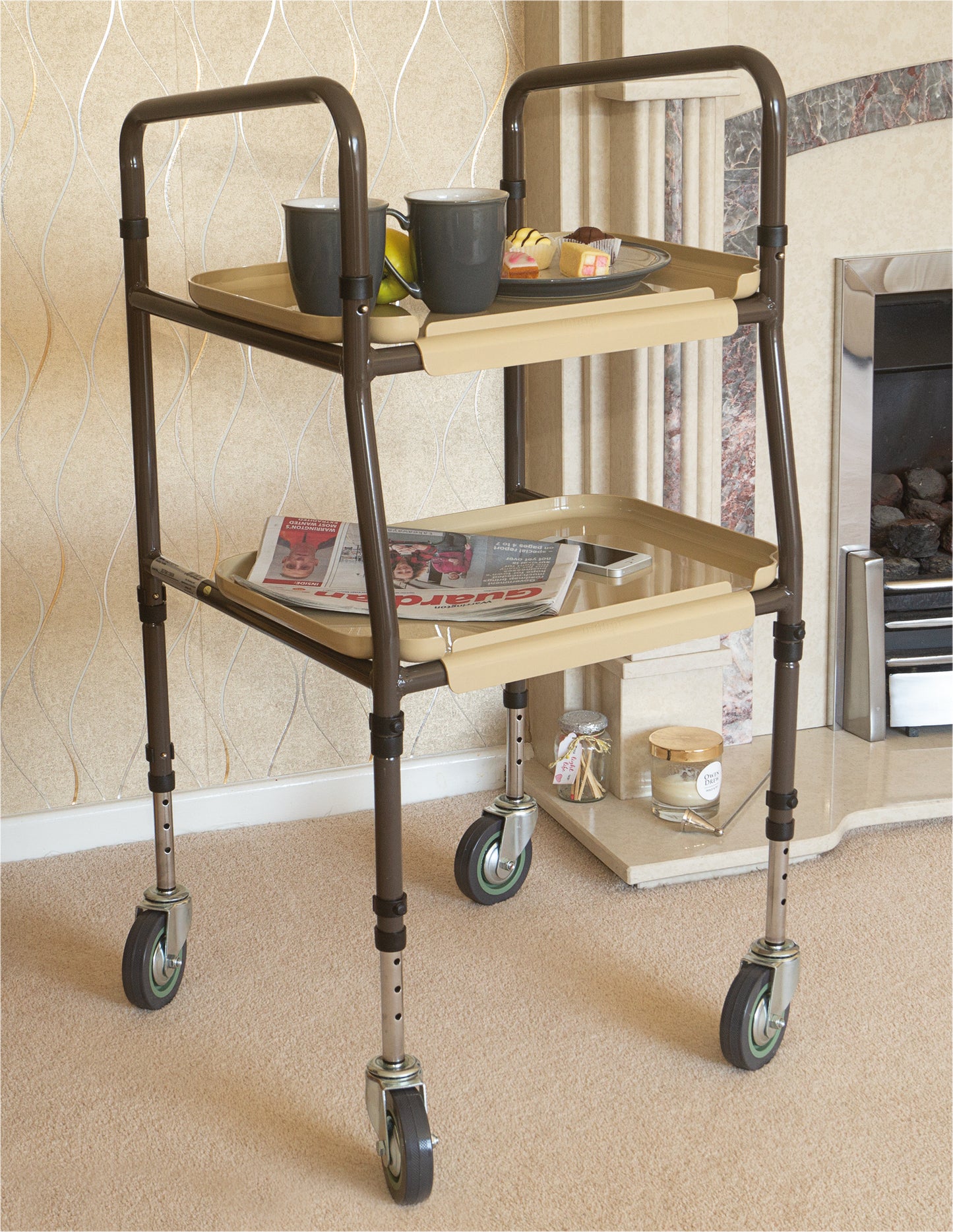 Aidapt Height Adjustable Kitchen Strolley Dining Trolley Walking Aid VG798