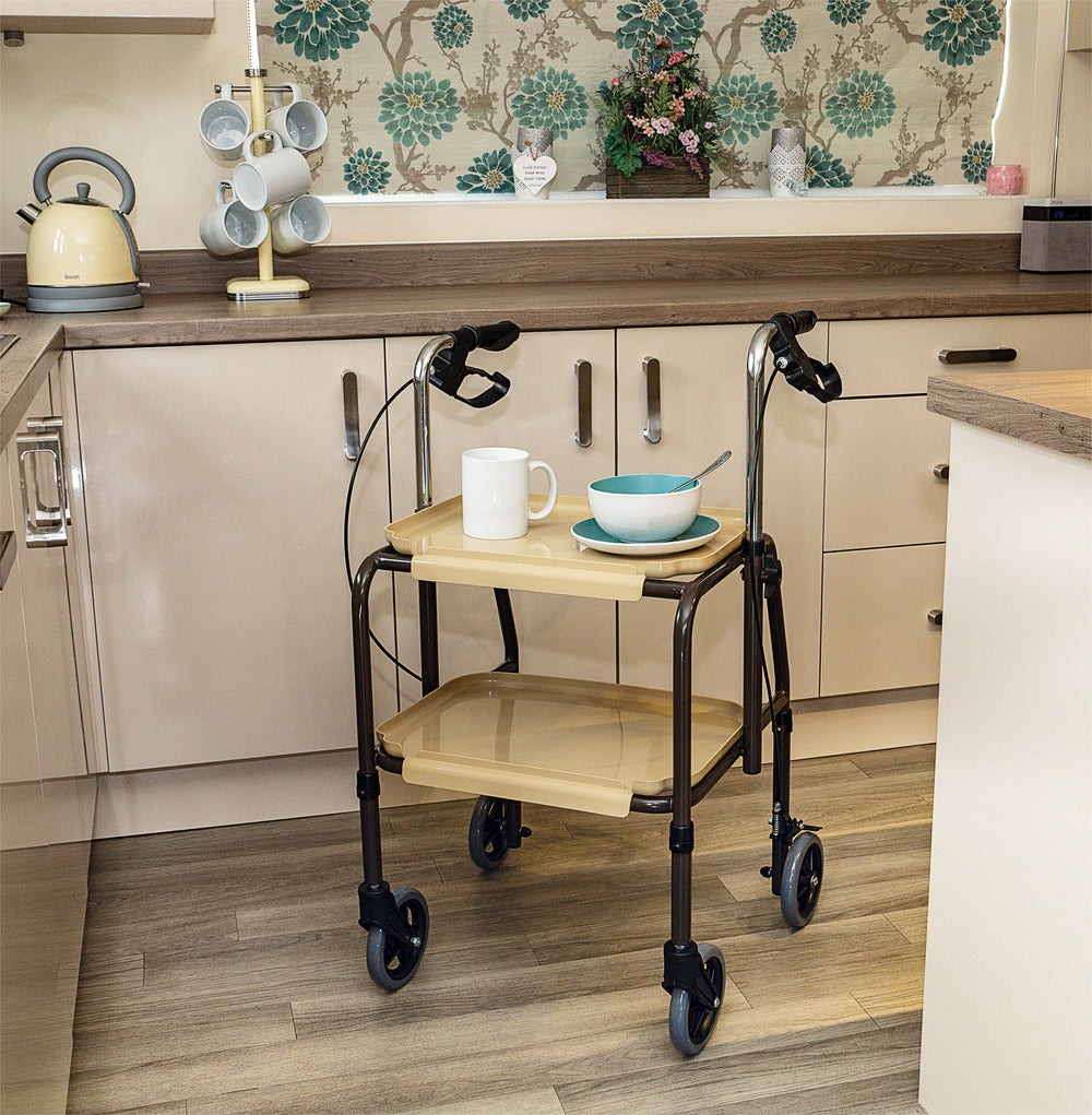 Aidapt Height Adjustable Kitchen Strolley Trolley With Brakes VG798WB