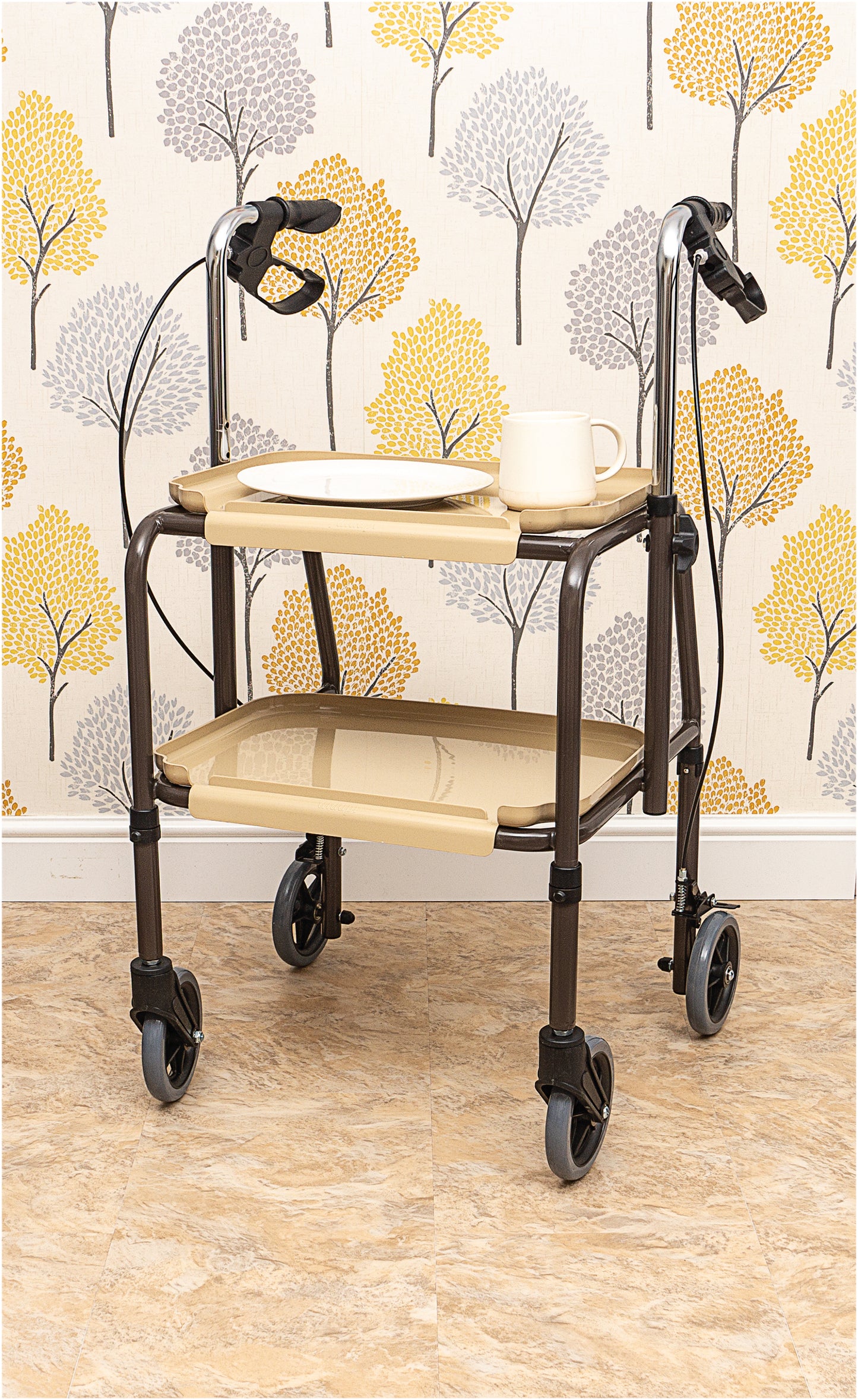 Aidapt Height Adjustable Kitchen Strolley Trolley With Brakes VG798WB