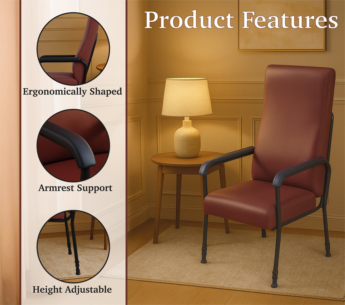 Aidapt Longfield Height Adjustable Lounge Chair VG808SD