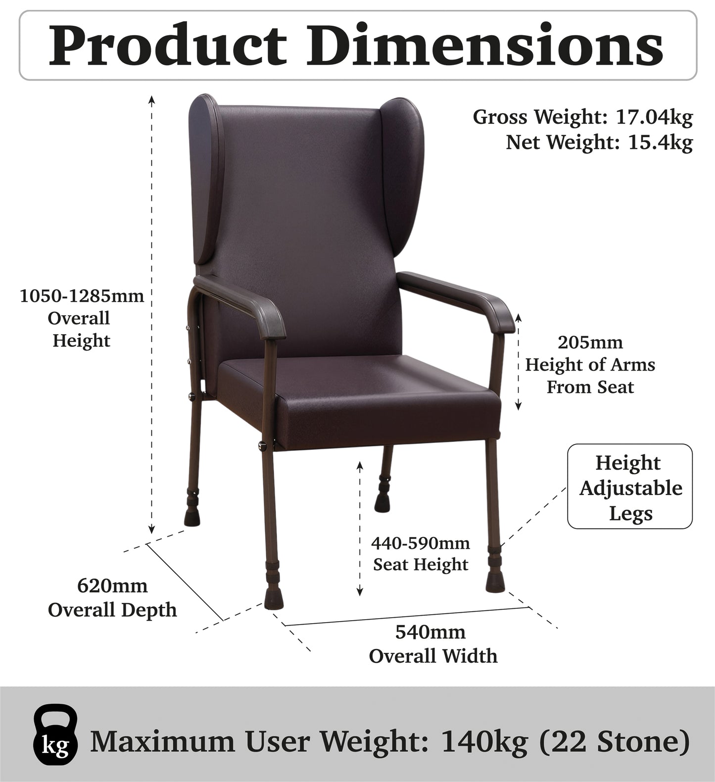 Aidapt Flat Pack Chelsfield Chair VG811