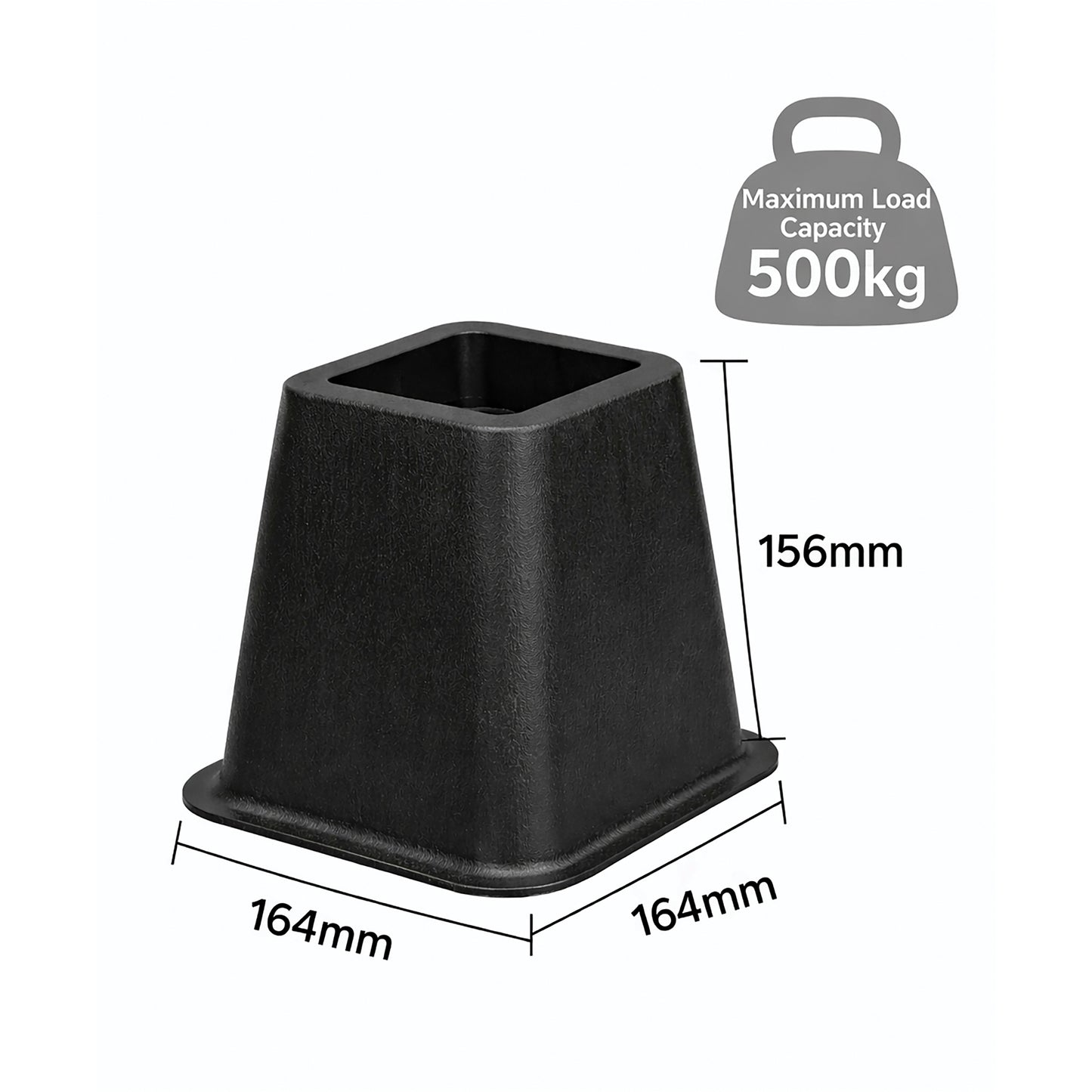 Aidapt 150mm (6") Bed, Chair and Furniture Raisers Set of 4 Extra Wide Base VG831