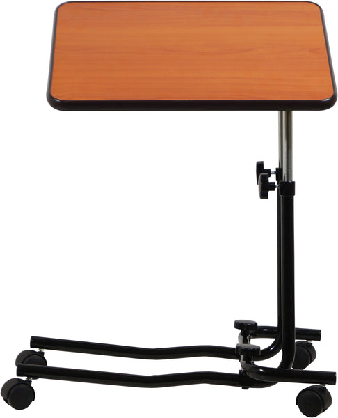 Aidapt Canterbury Dark Wood Over Bed Chair Under Table Hospital Type Adjustable Tilt Top With or Without Wheels VG832AA VG866A