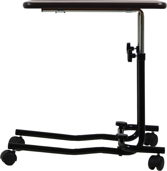 Aidapt Canterbury Dark Wood Over Bed Chair Under Table Hospital Type Adjustable Tilt Top With or Without Wheels VG832AA VG866A