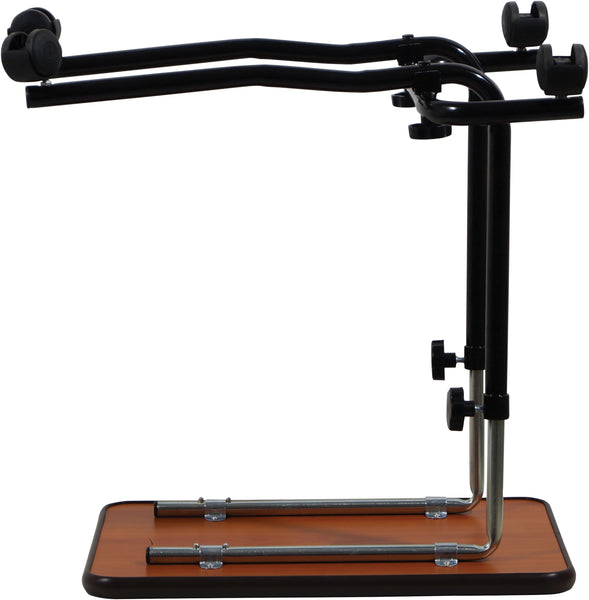 Aidapt Canterbury Dark Wood Over Bed Chair Under Table Hospital Type Adjustable Tilt Top With or Without Wheels VG832AA VG866A