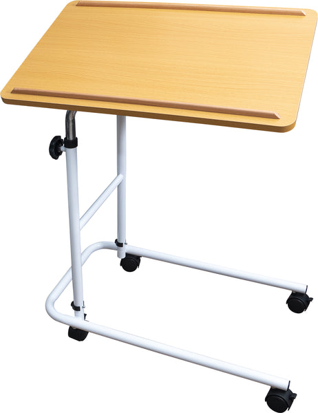 Aidapt Economy Heavy Duty Over bed Chair Table With or Without Castors Adjustable Tilt VG832B VG866B