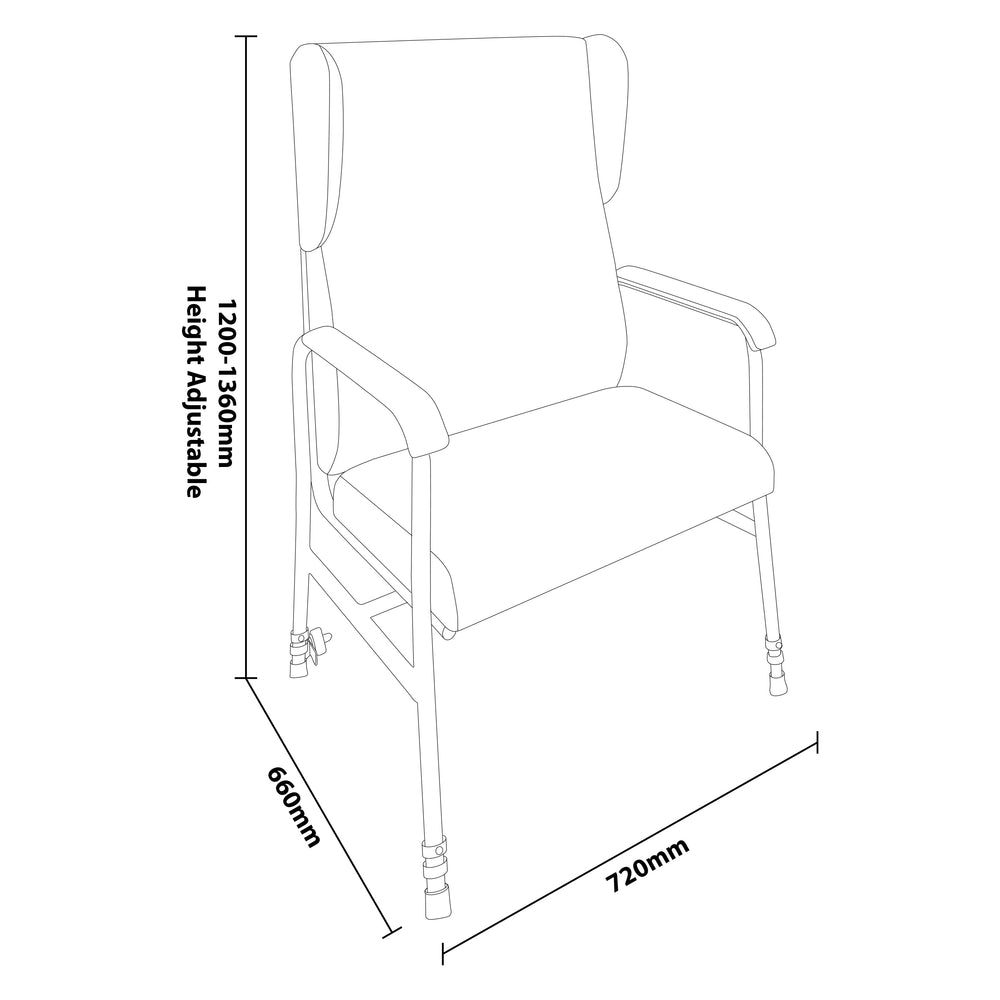 Aidapt Winsham Bariatric High Back Chair VG872/VG872C/VG872B