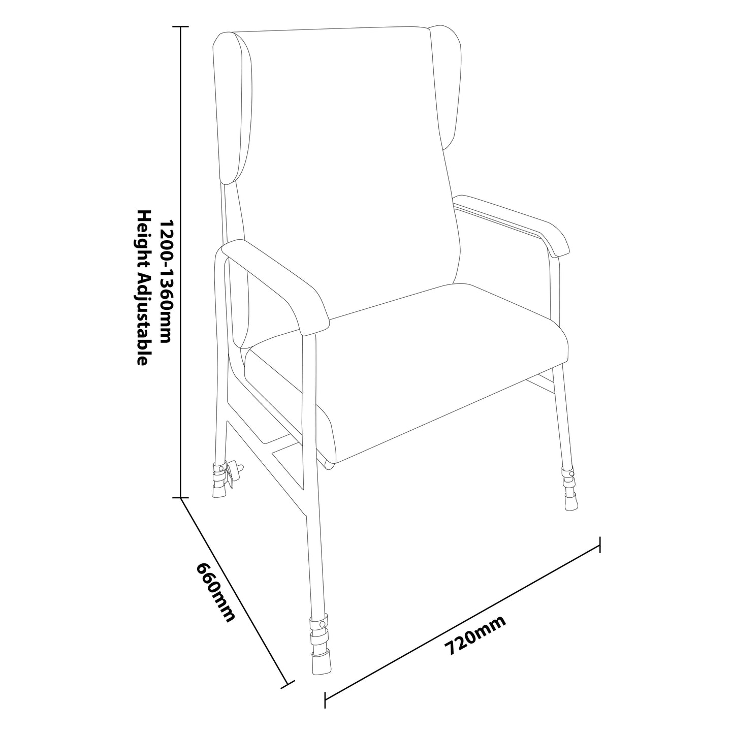 Aidapt Winsham Bariatric High Back Chair VG872/VG872C/VG872B