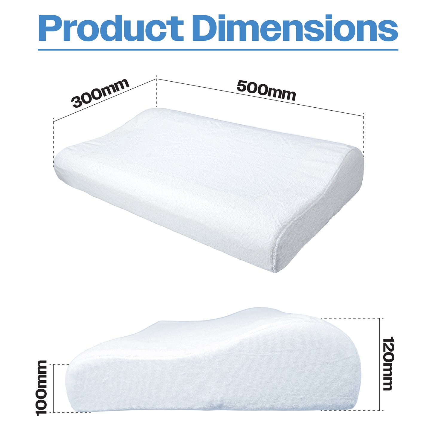 Aidapt Cooling Gel Comfort Memory Foam Contour Pillow with Removable Soft Velvet Cover VG887D