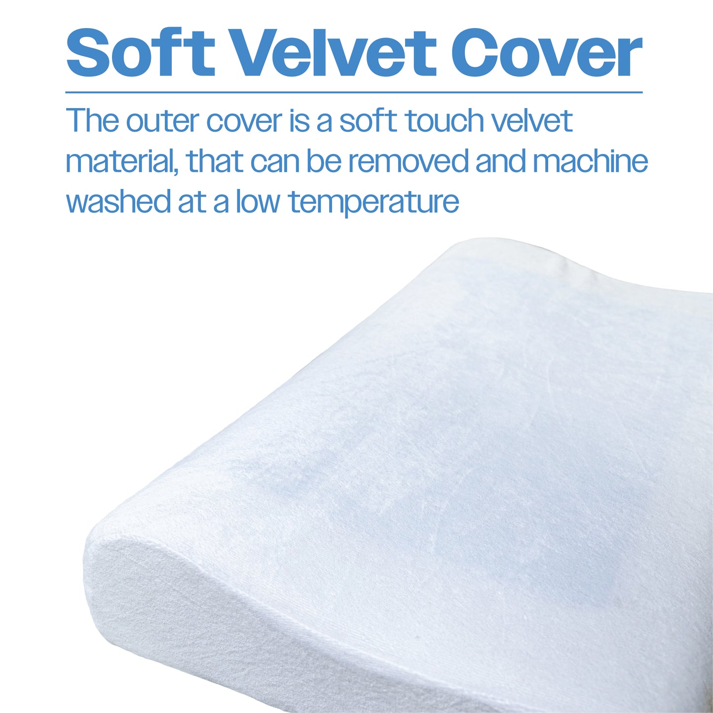 Aidapt Cooling Gel Comfort Memory Foam Contour Pillow with Removable Soft Velvet Cover VG887D