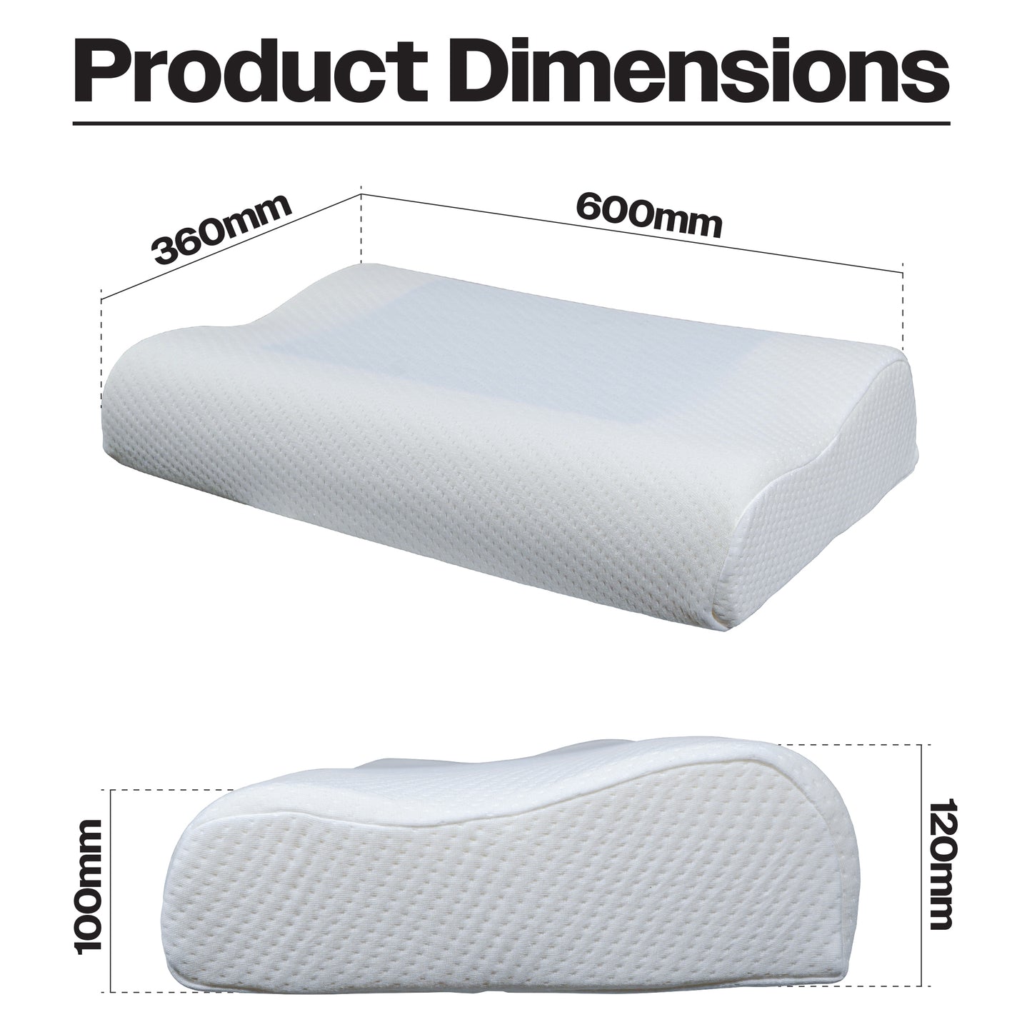 Aidapt Cooling Gel Comfort Memory Foam Contour Pillow with Removable Soft Air Knit Fabric VG887E