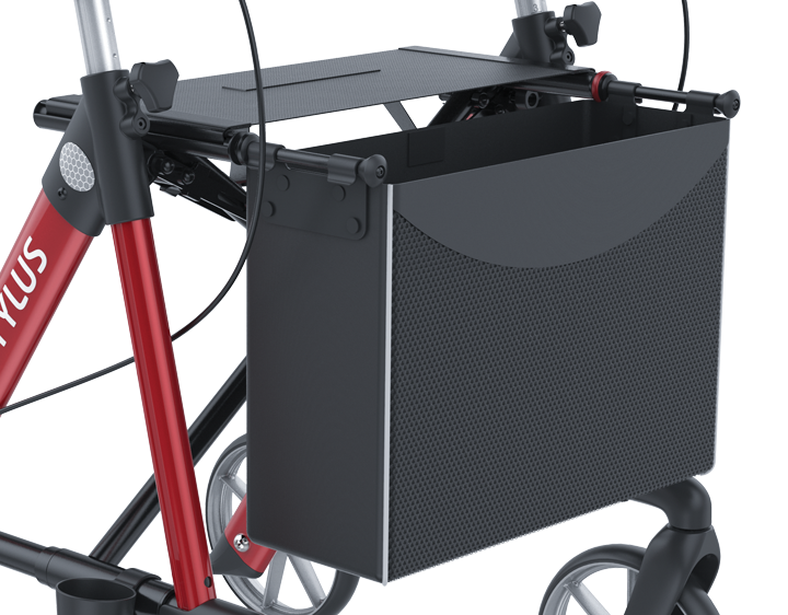 Rehasense Stylus Folding Rollator 4 Wheel Walker Aluminium Lightweight Backrest and seat