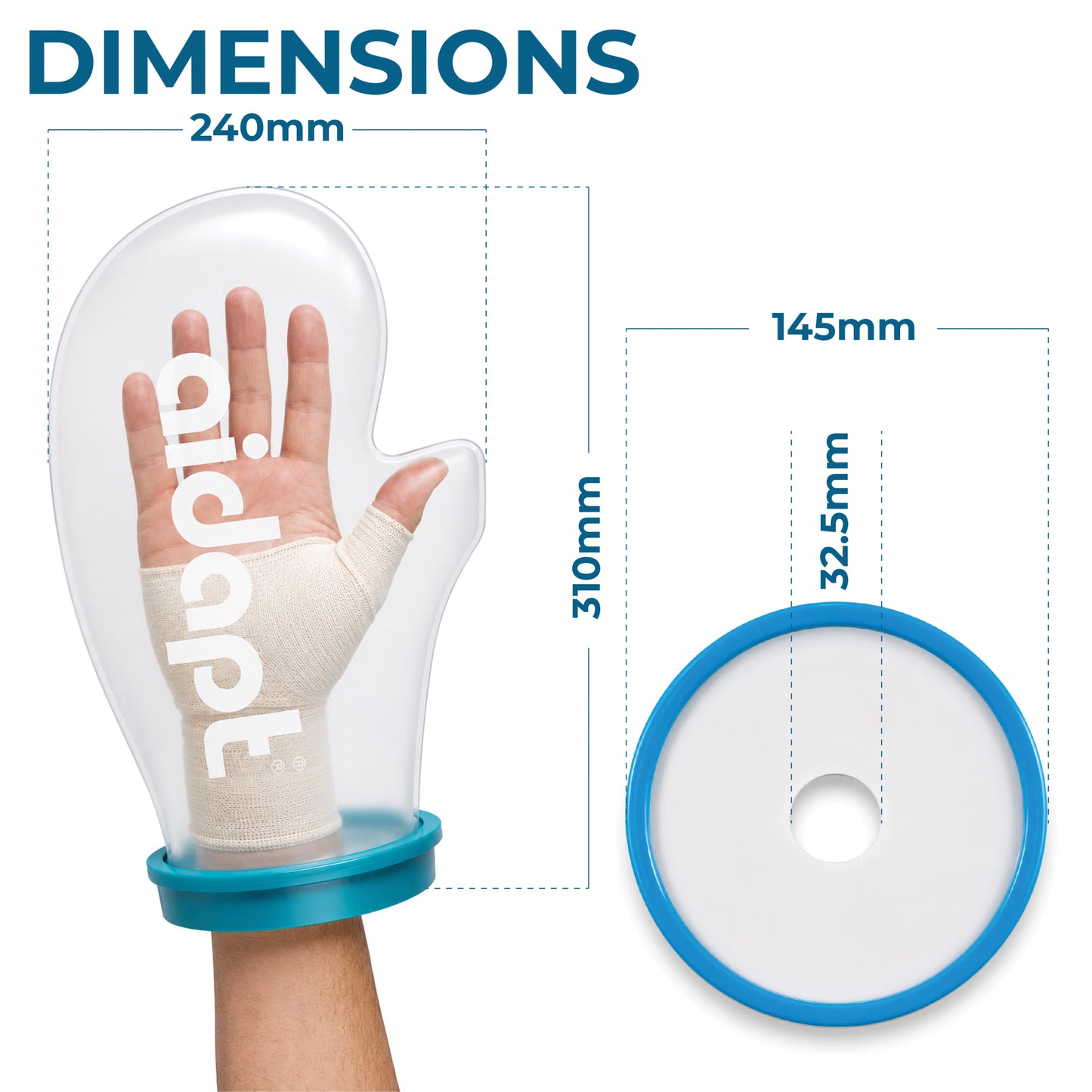 Aidapt Waterproof Cast and Bandage Protector for use whilst Showering/Bathing VM200