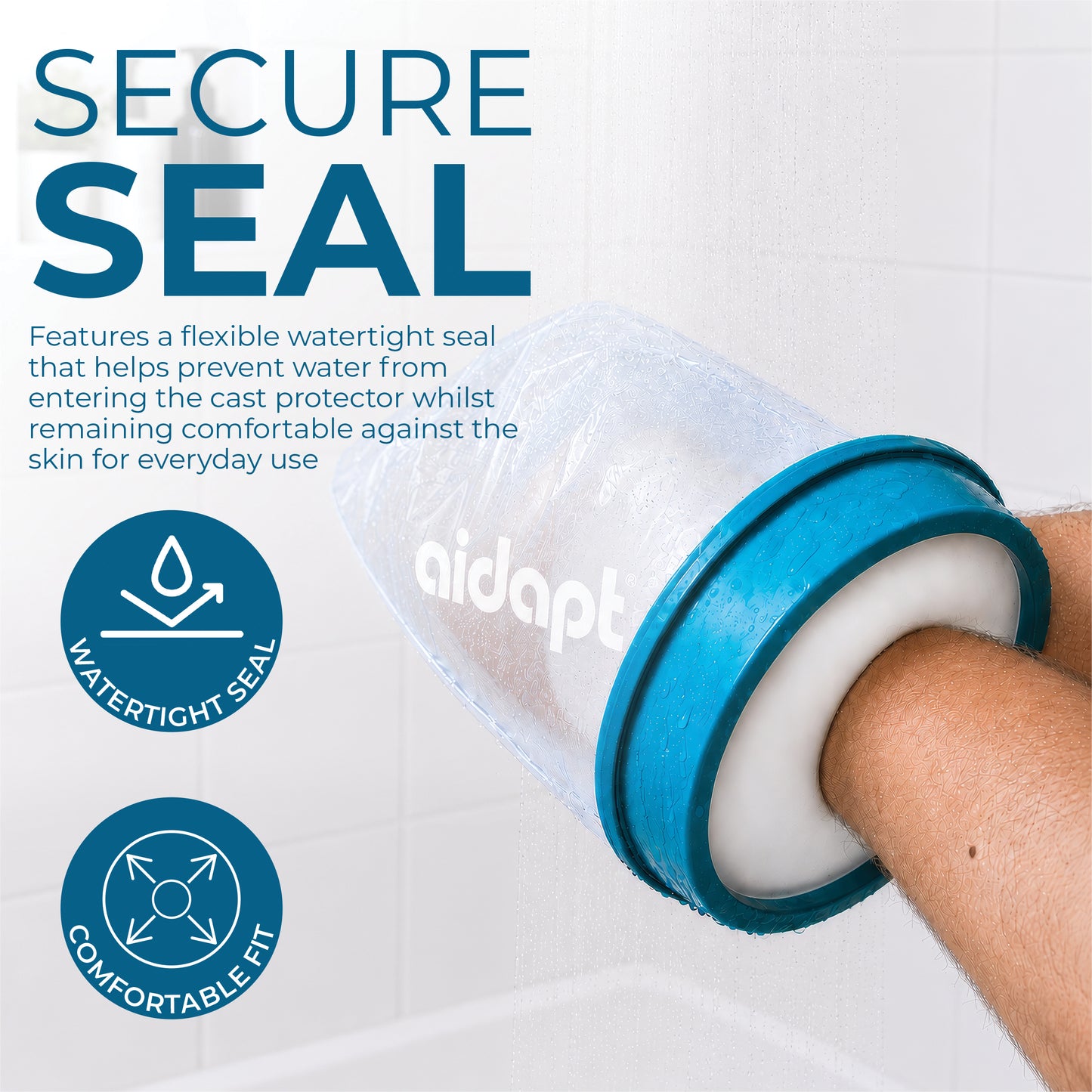 Aidapt Waterproof Cast and Bandage Protector for use whilst Showering/Bathing VM200