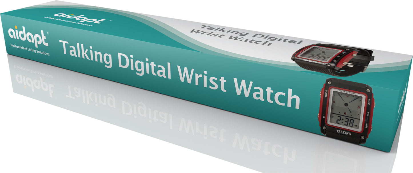 Aidapt Water Resistant Talking Digital Wrist Watch VM302A VM302B