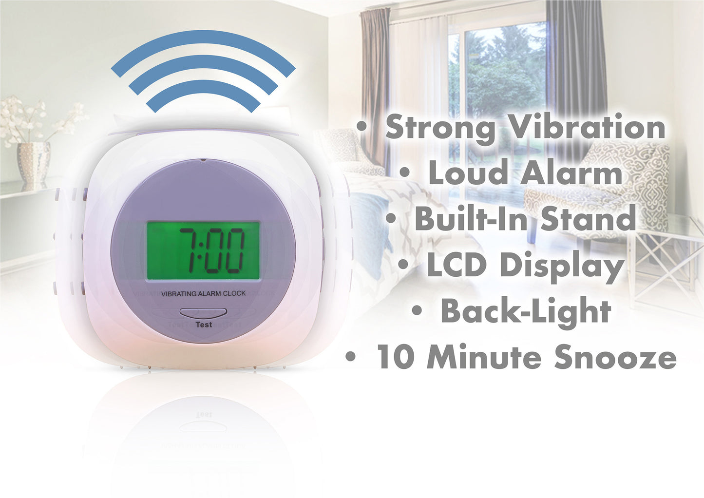 Aidapt Alarm Clock with Strong Under Pillow Vibrating Function VM310A