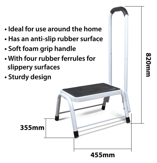 Aidapt Tabouret antidérapant avec main courante de sécurité pour cuisine, salle de bain, baignoire VM862
