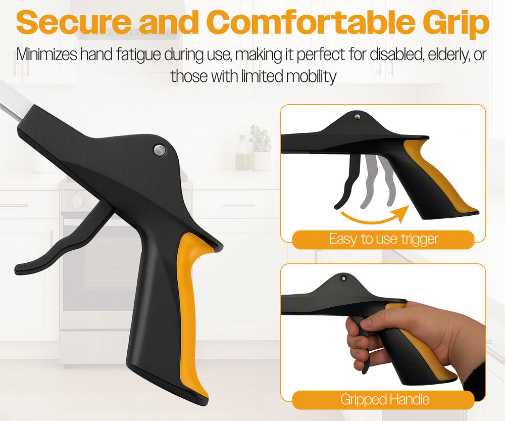 Aidapt Ergonomic Arthritic Folding Handy Reacher Grabber Picker Up Travel Bag VM901EF Rotating End 32"