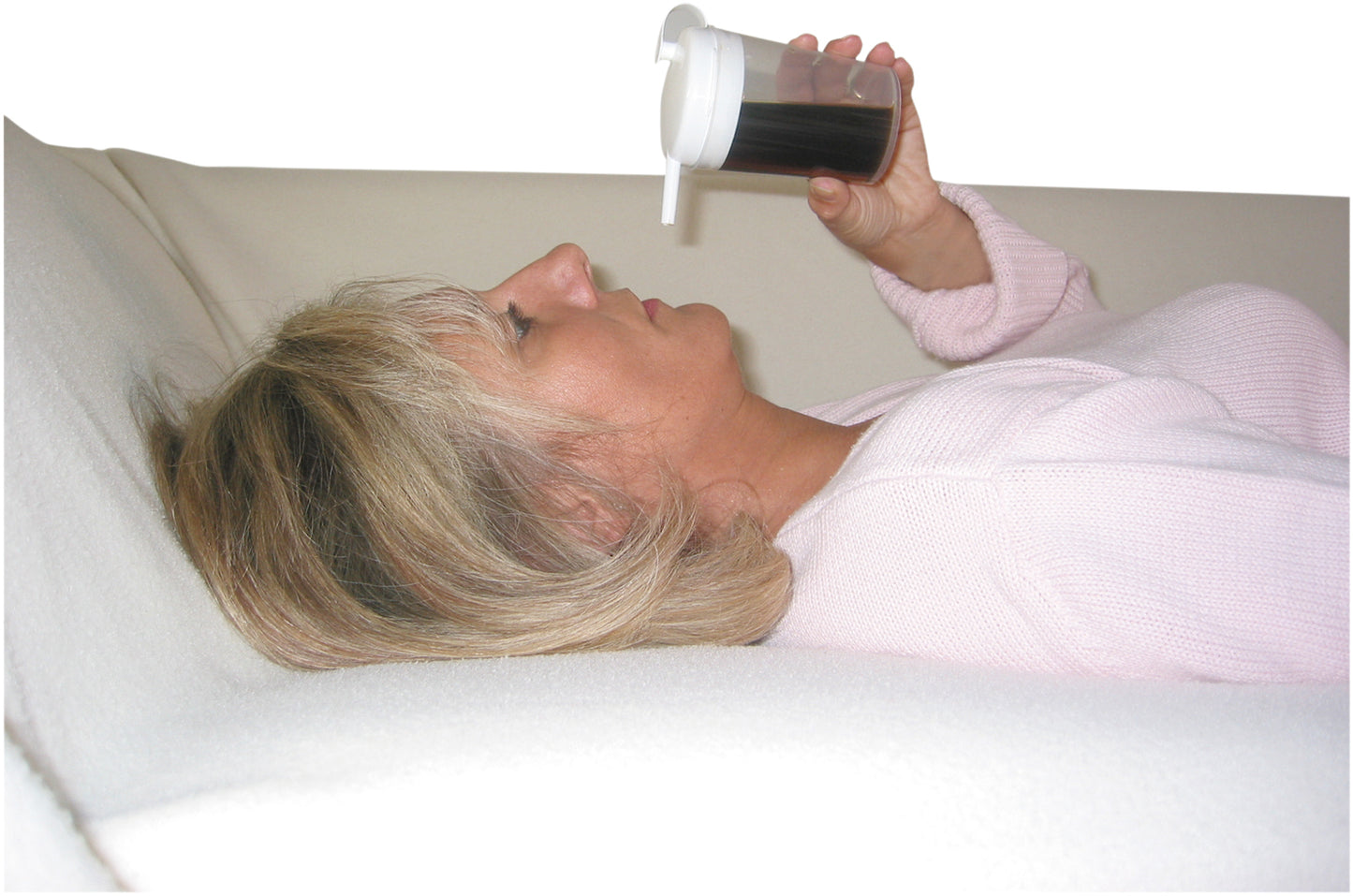 Aidapt Novo Cup dysphagia Spout Drink flask Mug Lying In Bed Spill Proof VM922AA