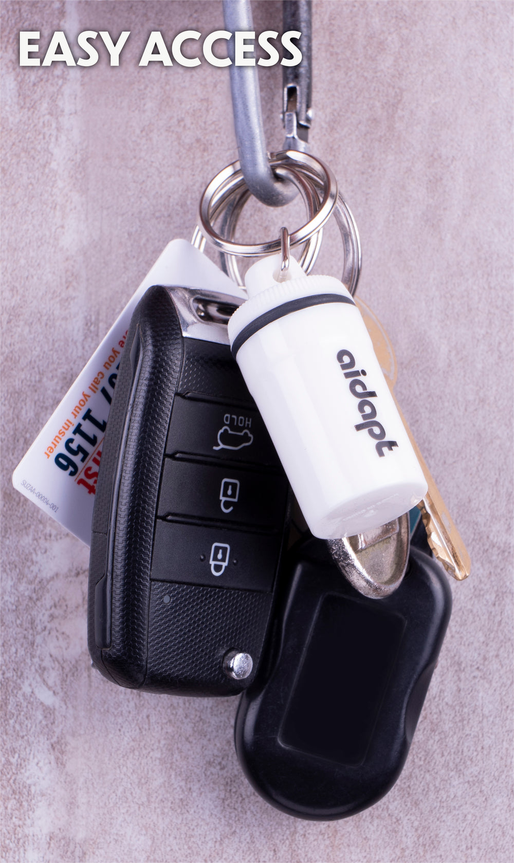 Aidapt Pill Box Keyring Handy Small Pillbox Waterproof Travel VM930C
