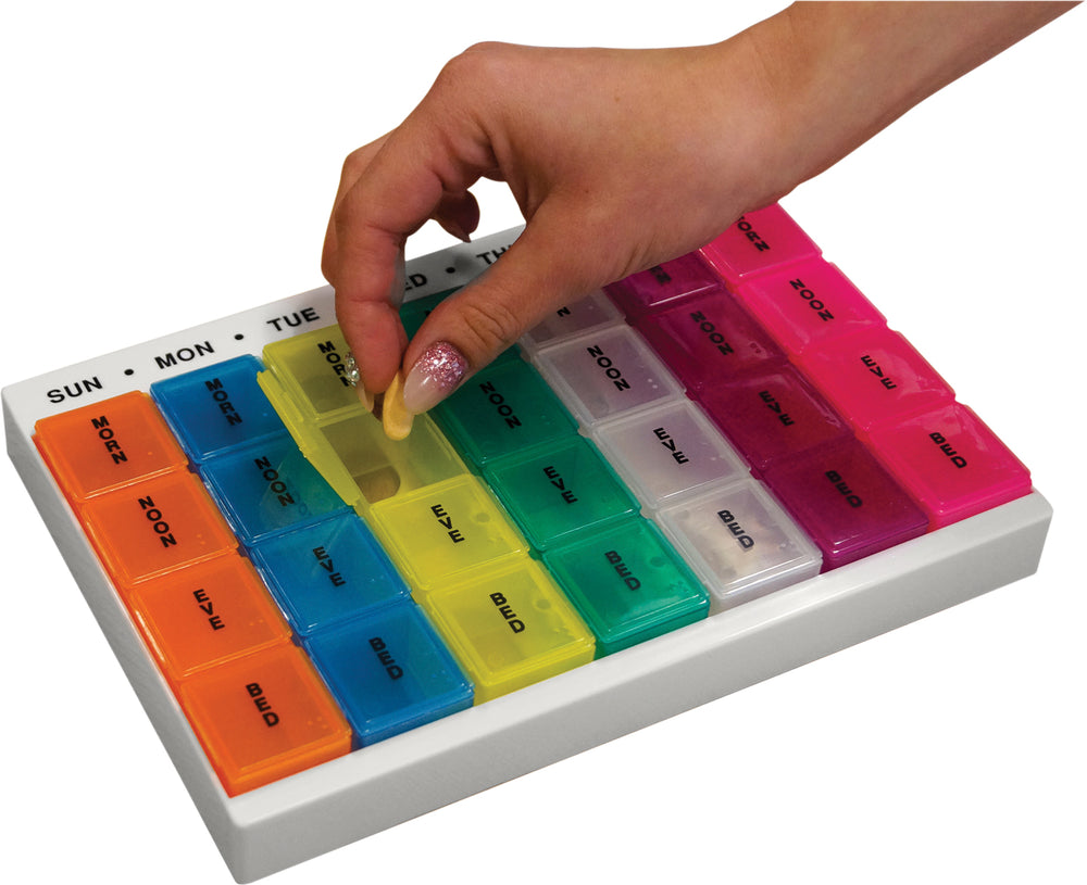 Aidapt Colourful Bright Week and Day or Monthly 31 Day Multi Pill Dispenser VM931AD VM931AC