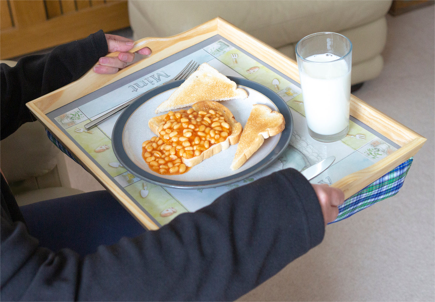 Aidapt Plateau de lit/fauteuil en bois pour petit-déjeuner avec coussin VM938