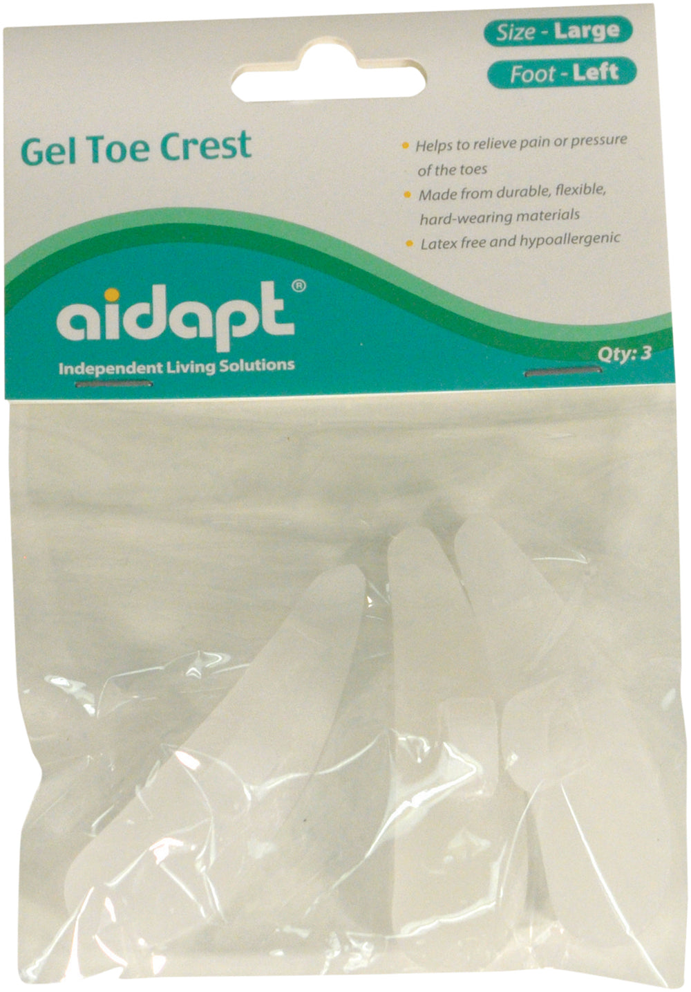 Aidapt Gel Toe Crest (Pack of 3)