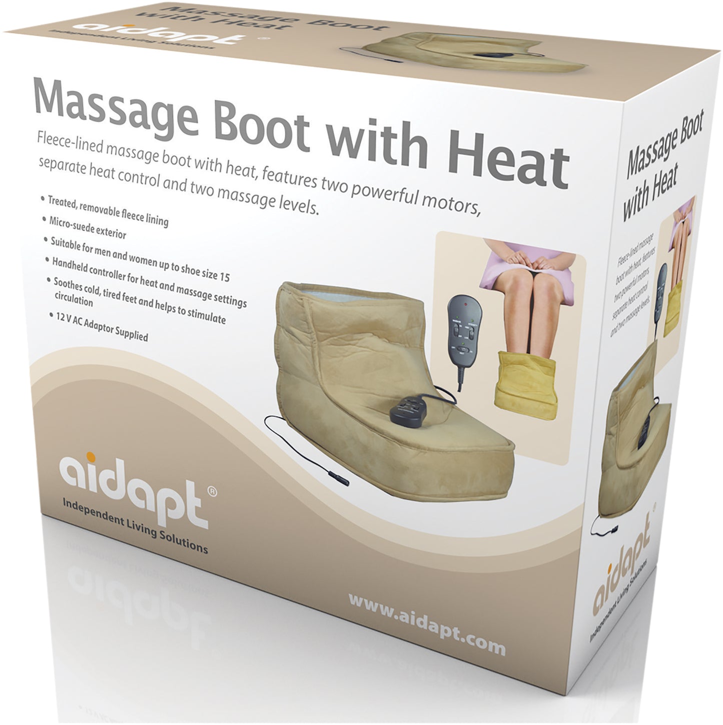 Aidapt Electric Dual Speed Soft Massaging Foot Boot with Heat