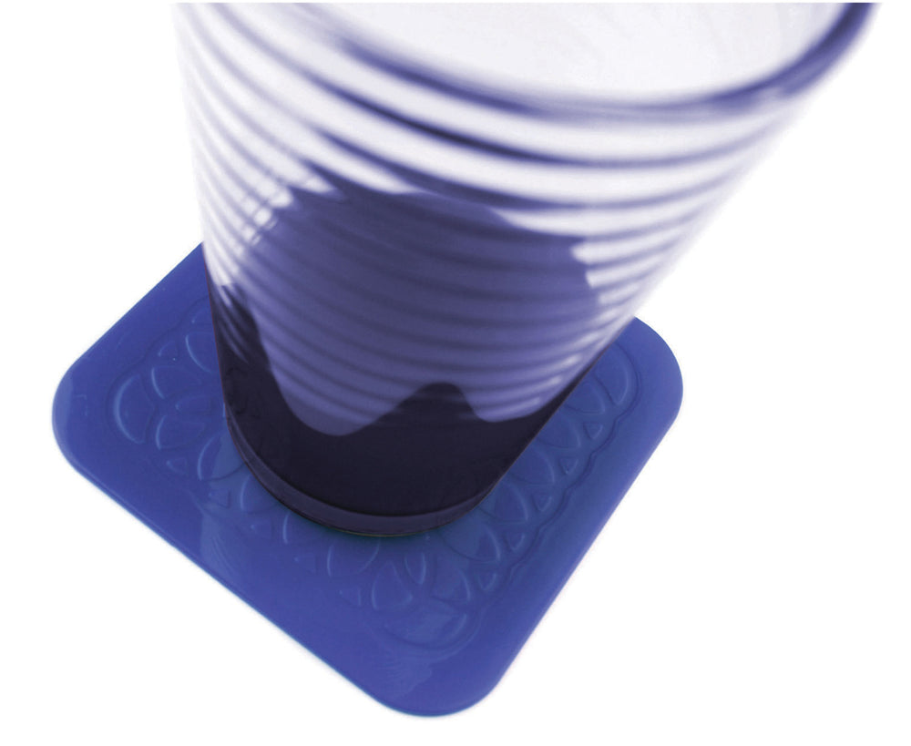 Aidapt Tenura Anti Slip Silicone Rubber Square Coaster (Pack of 4)