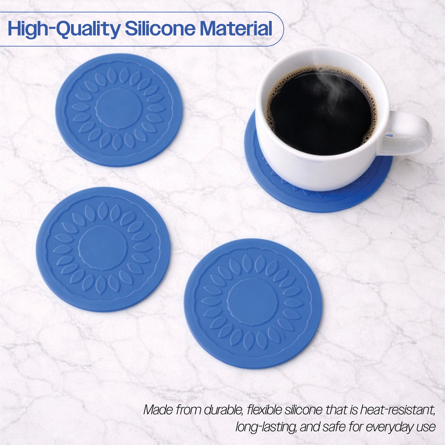 Aidapt Non Slip Silicone round Coaster VM989B